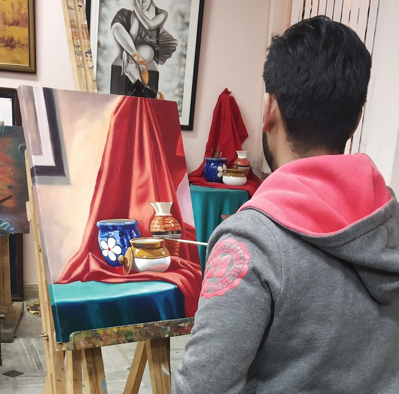 Day 2 model study Another day of learning. #artacademy #fineart # ...