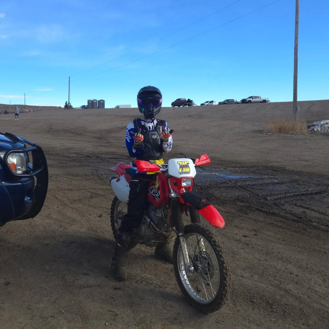 On top of the rocky razor ridge with the KTM Flat gray rock on the ...