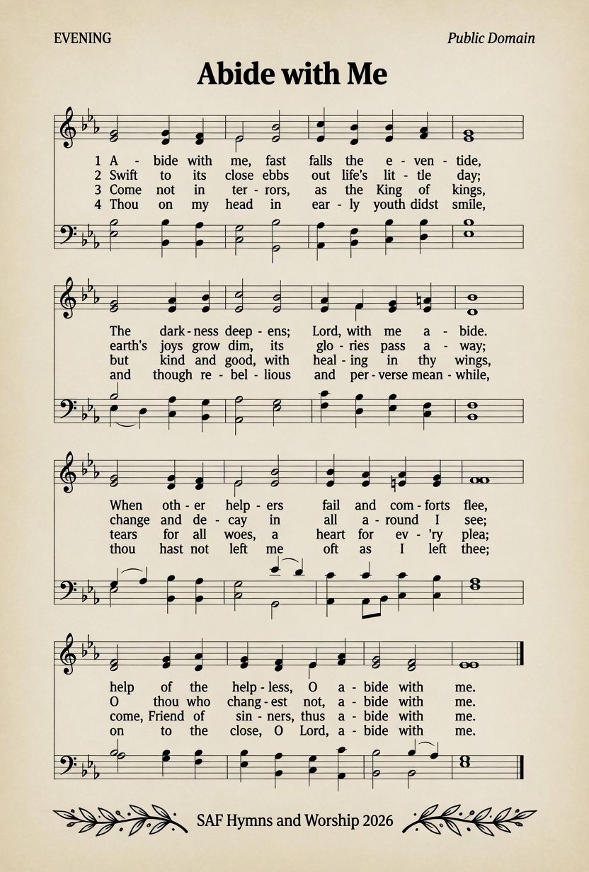 Abide with me 🙏✓♥️ #HymnswithSAF #SATB #hymn #music #eveninghymns