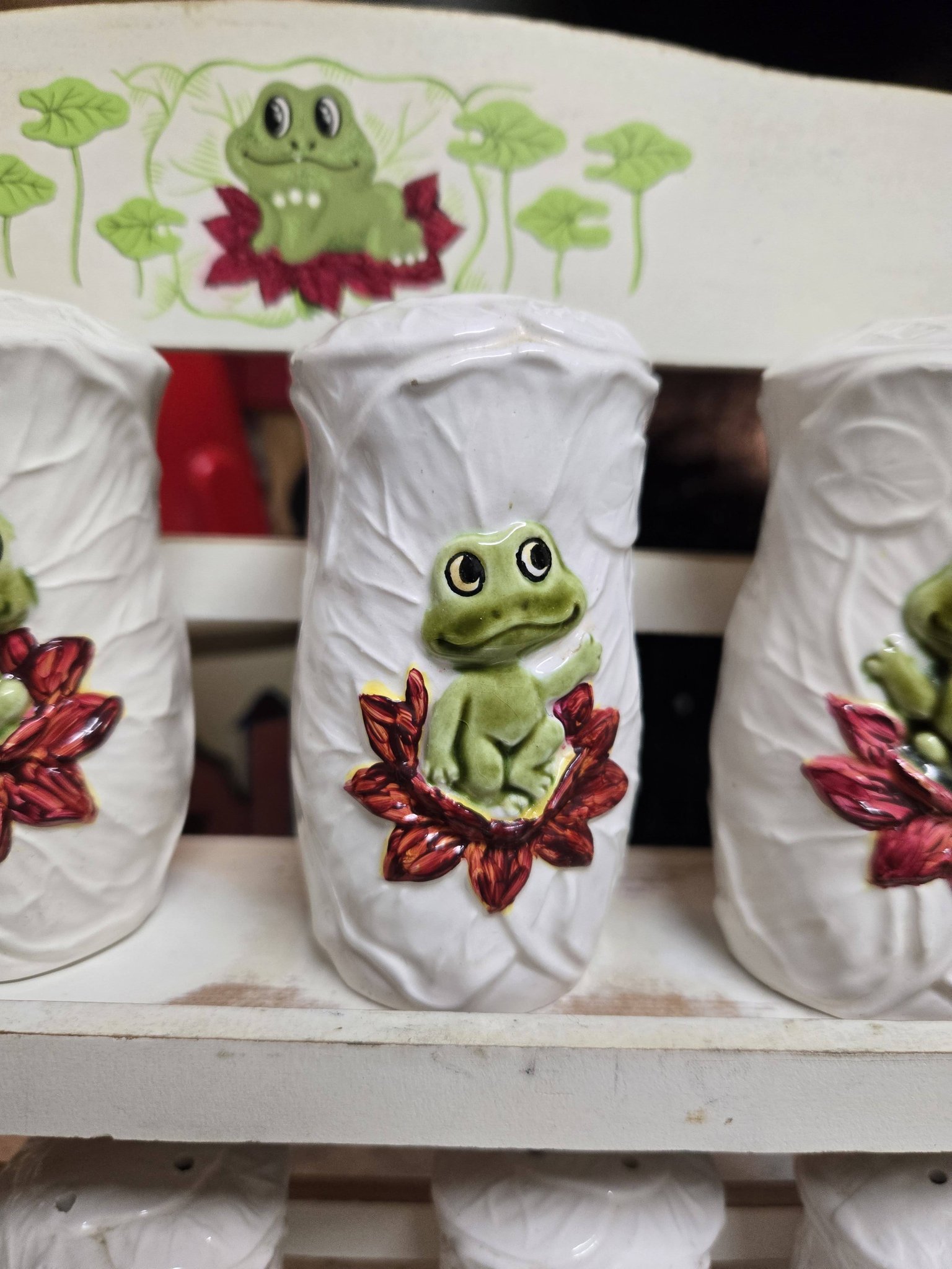 1976 Sears Neil the Frog spice set with rack. Includes rack, 11