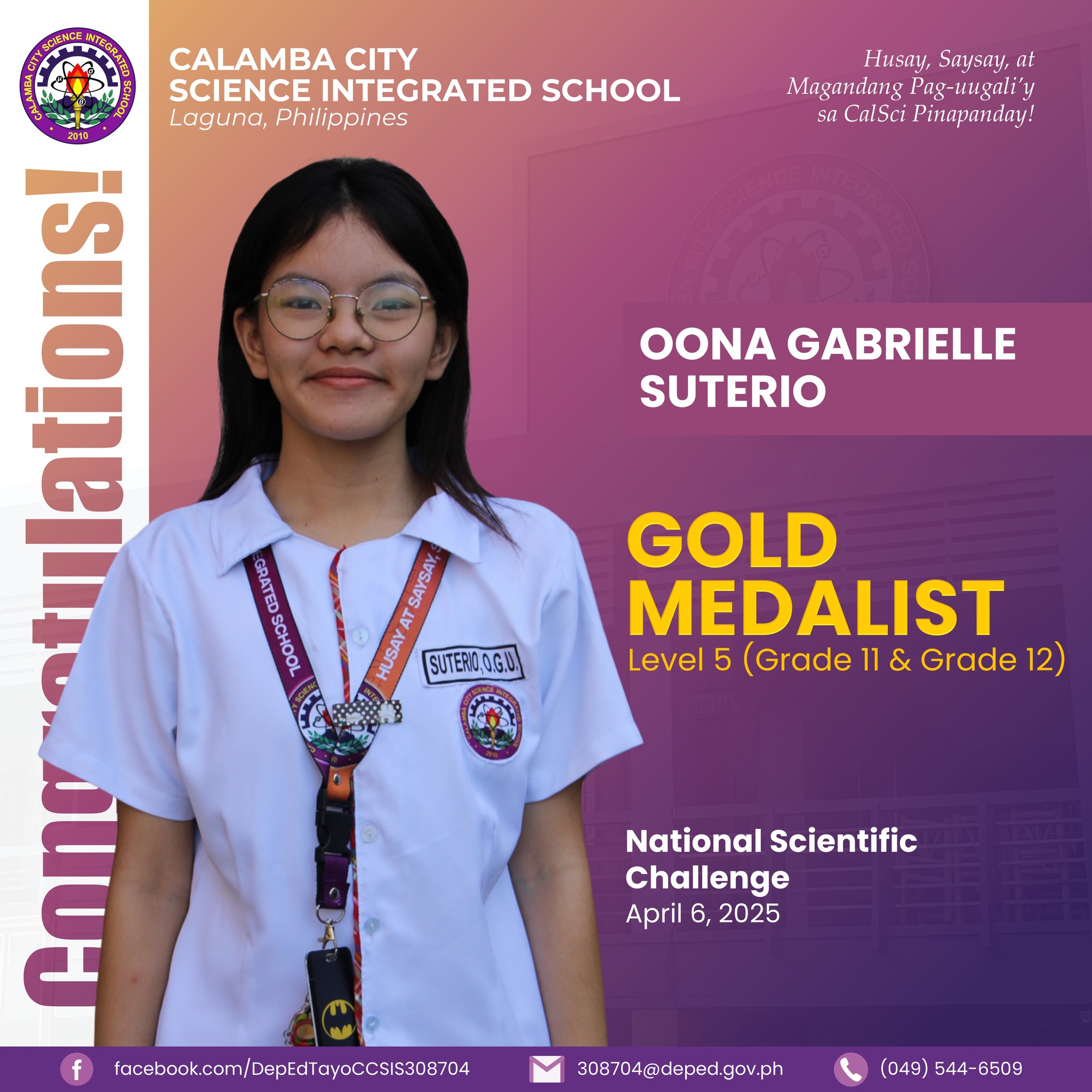 DepEd Tayo Calamba City Science Integrated School - Calabarzon | Cebu City