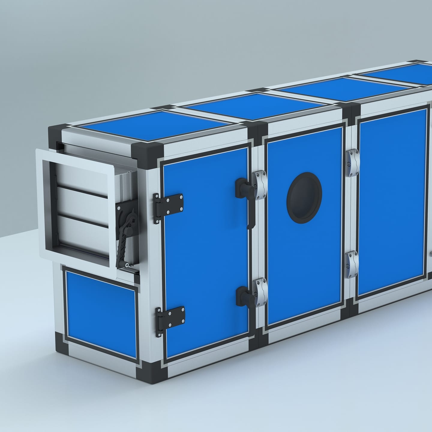 E-ZONG Air Handling Unit material AHU frame: 6063T5 aluminum alloy with ...