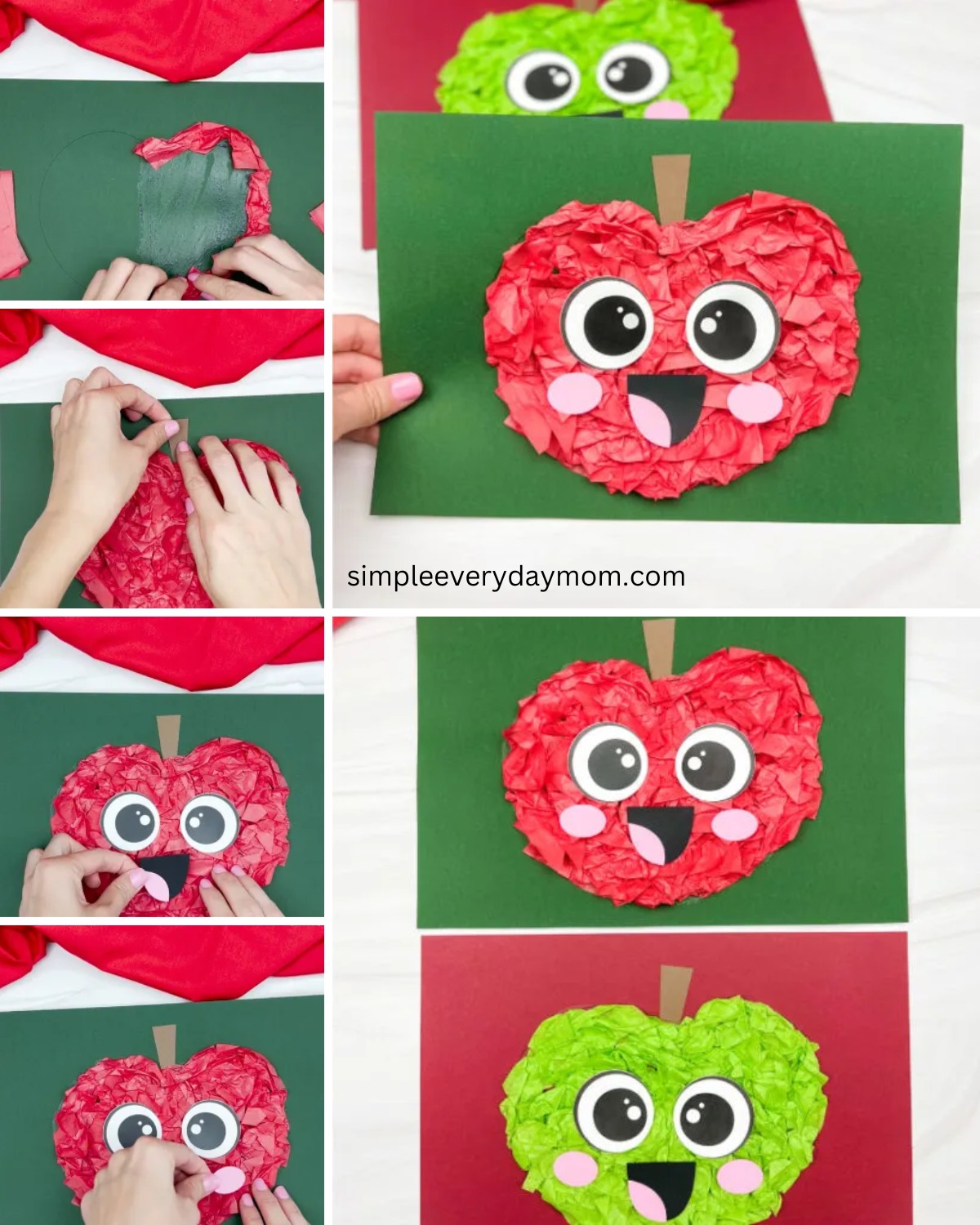 🍎 Tissue Paper Apple Craft ️ Get... - Simple Everyday Mom