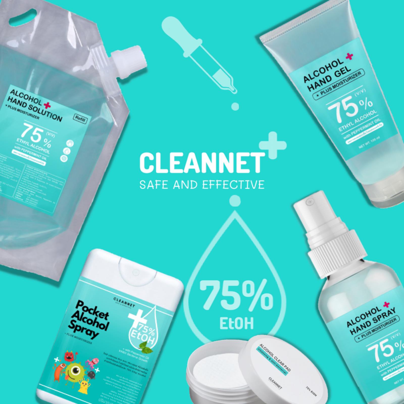 Cleannet แอลกอฮอล์ล้างมือ