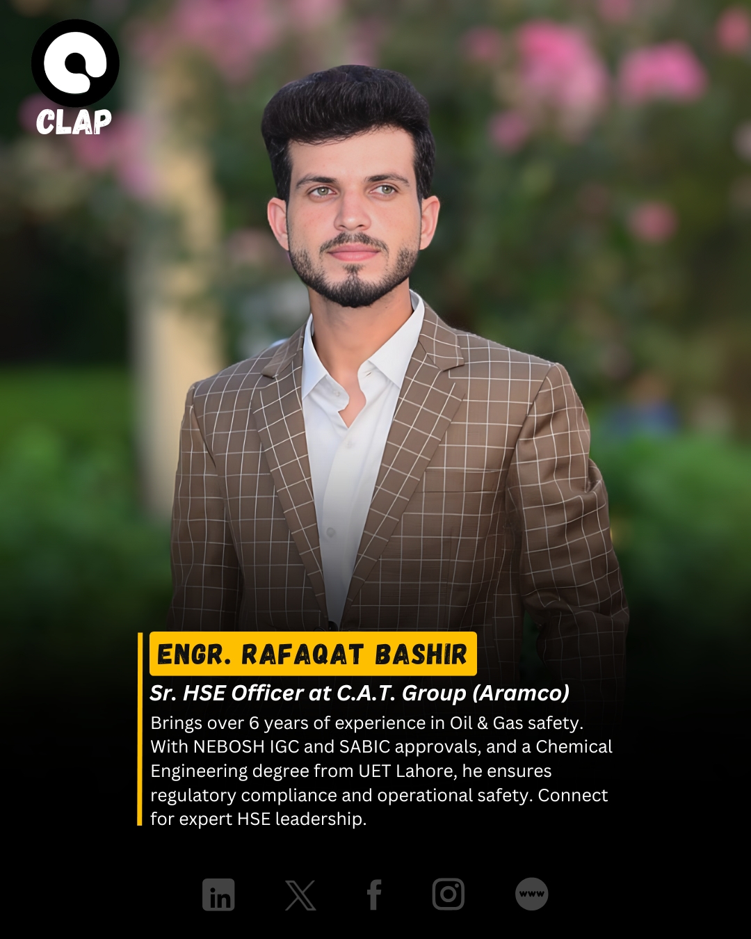 Clap Pakistan - Meet Ènğŕ Rafaqat Bashir – Senior HSE... | Facebook