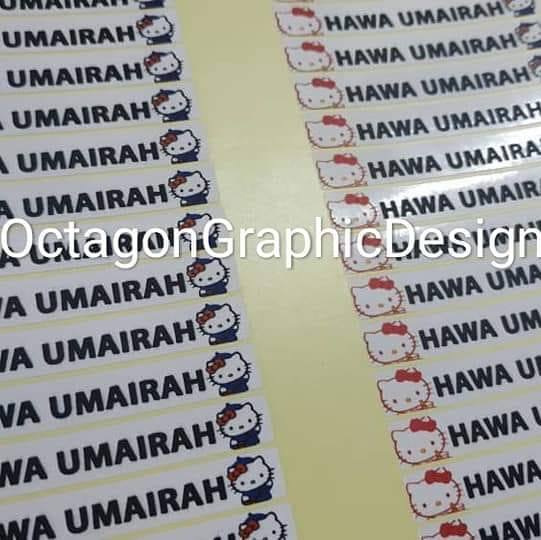 Sticker pelbagai bentuk