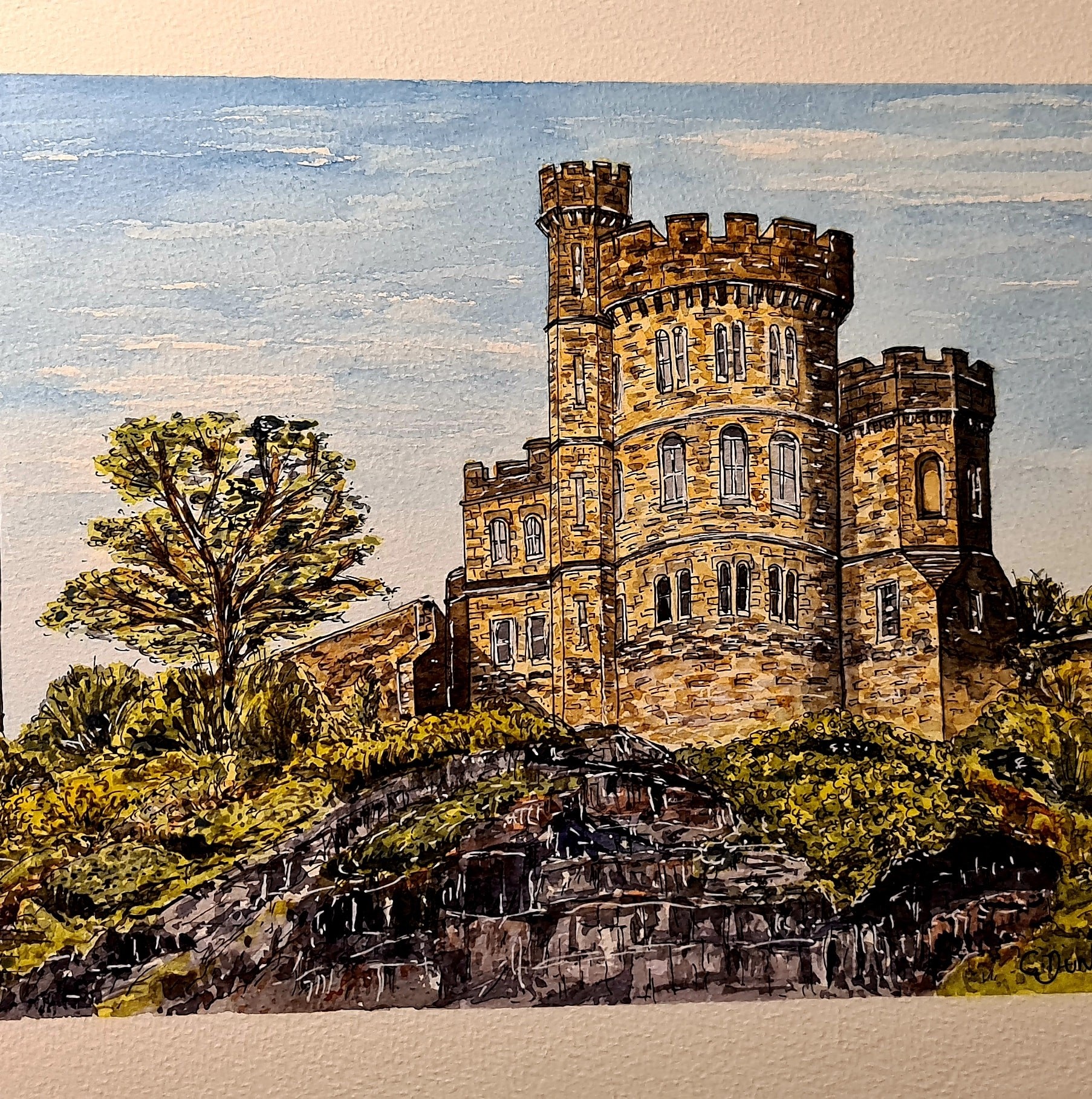 Claire Dunlop Art - Edinburgh Castle in the evening sunlight | Facebook