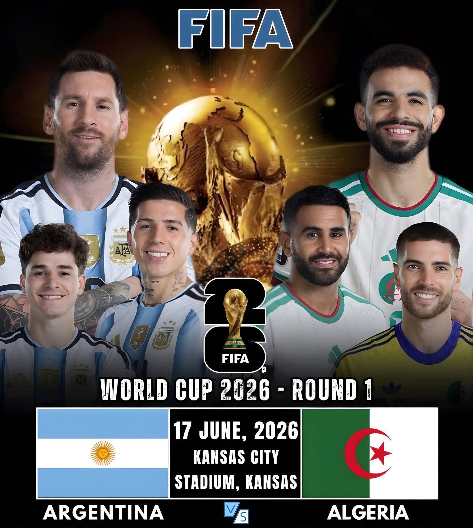 Argentina vs Algeria in 2026 FIFA World Cup