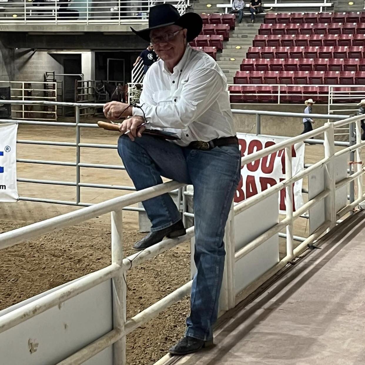 Ryan was in break away roping action tonight with Redeye Rodeo at Lorah ...