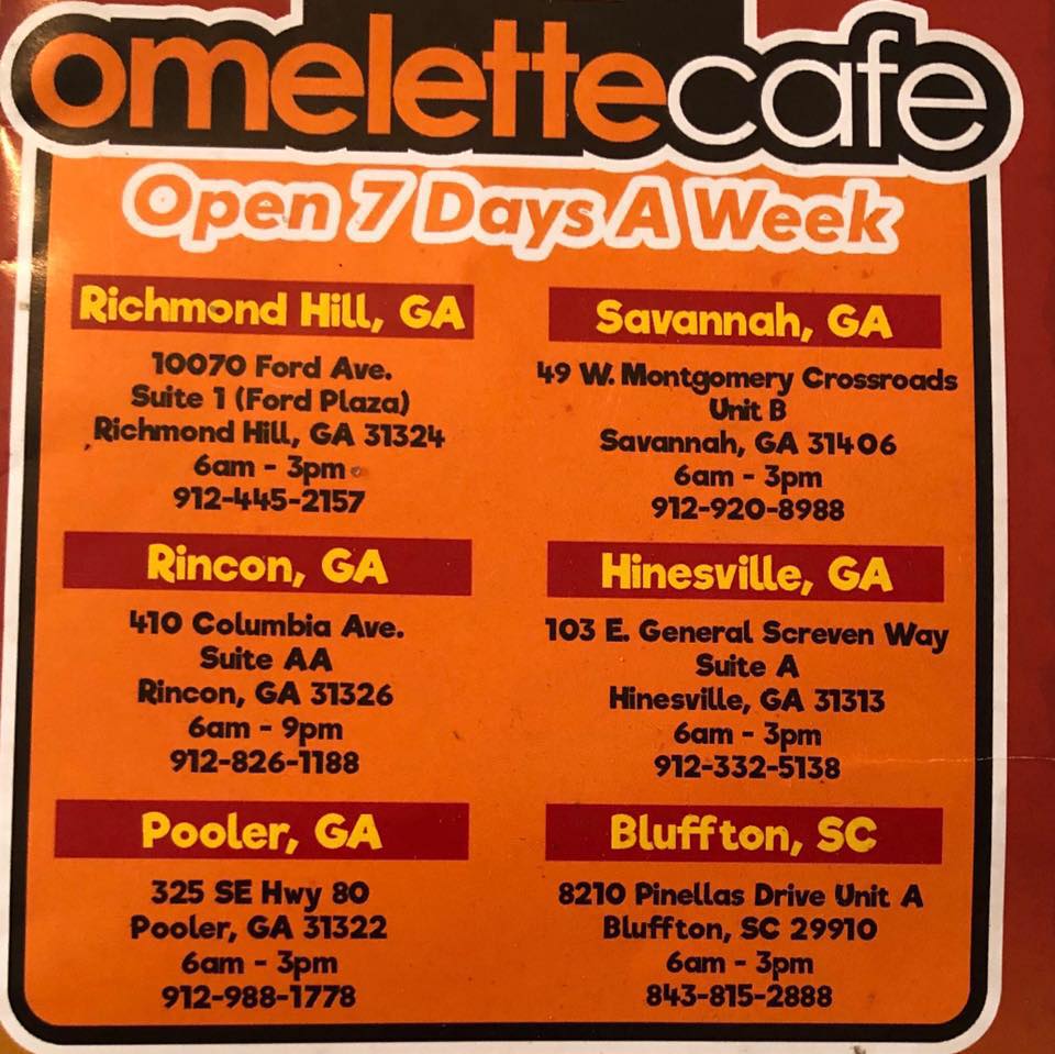 Omelet Cafe Bluffton Sc