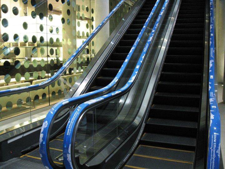 Step by Step Escalator Handrail Advertising