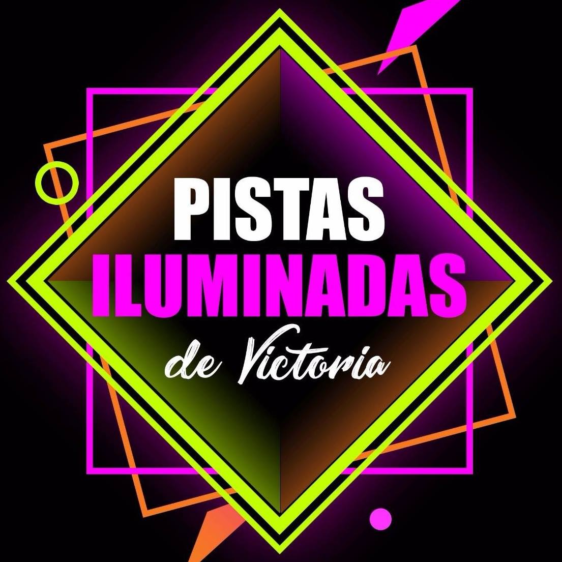 Pistas iluminadas de victoria
