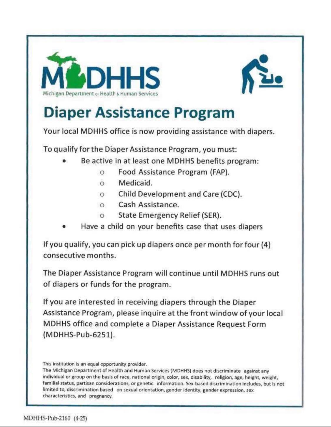Huron - Did you know MDHHS has a free diaper program now? Only until ...