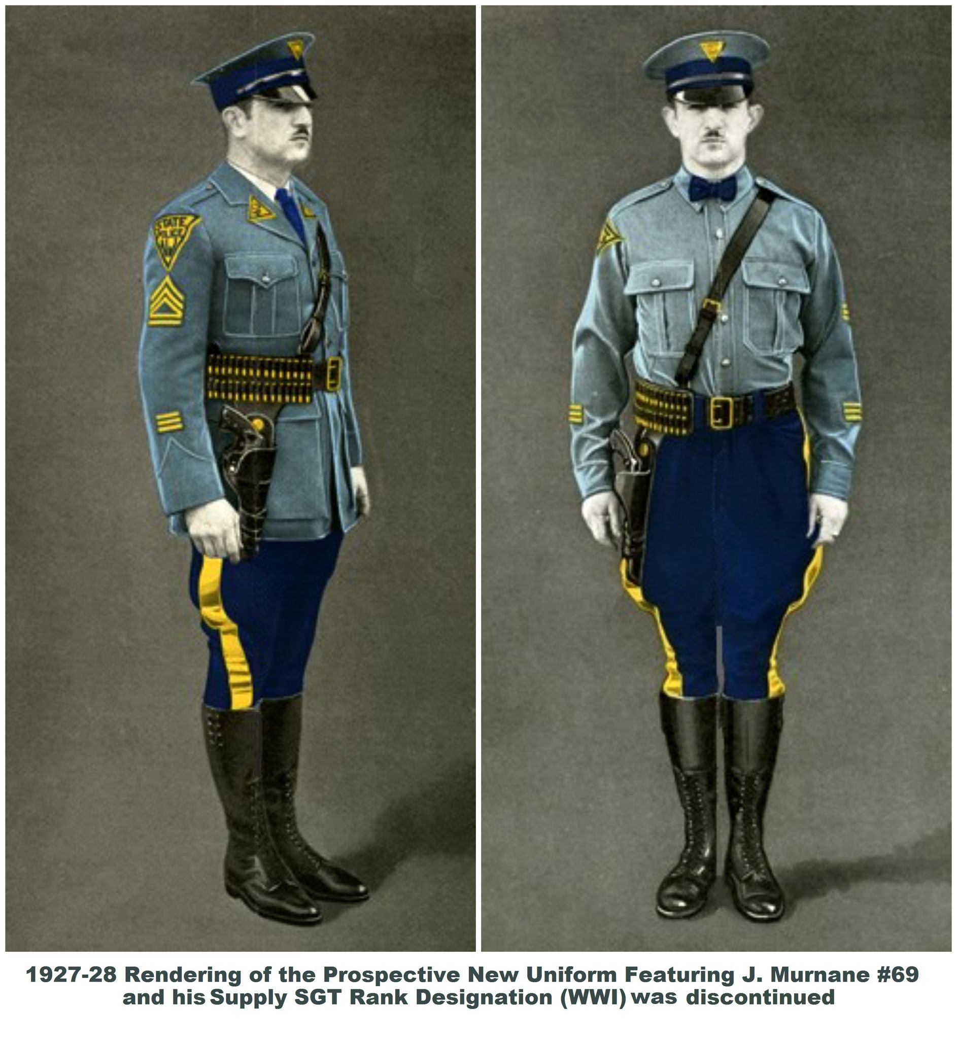new jersey state police dress uniform Question & Answer: Recently a viewer commented about the SP Colors. Historically changed in the Summer of 1929 to the present color scheme as too many PD's were copying the SP njsp class b uniform