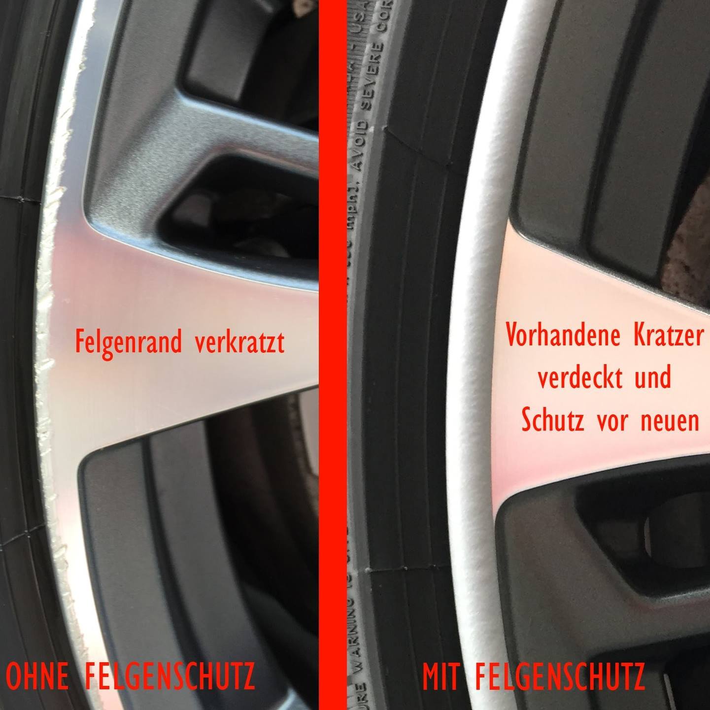 Vs Rimsavers Rimblades Felgenschutz 2024 – Graue Schutzringe, Selbstklebend, Passend Für Felgen Bis 24 Zoll Rim Guards Grau 4x2.1m