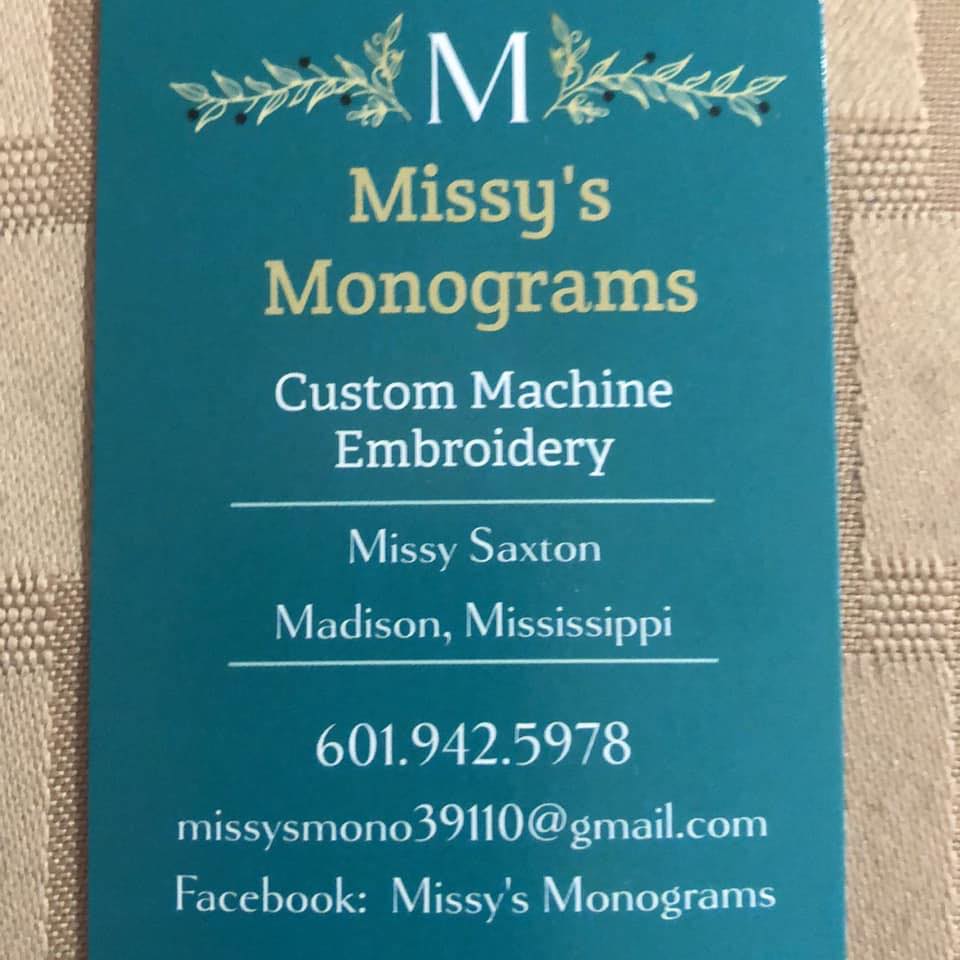 Missy’s Monograms | Madison MS