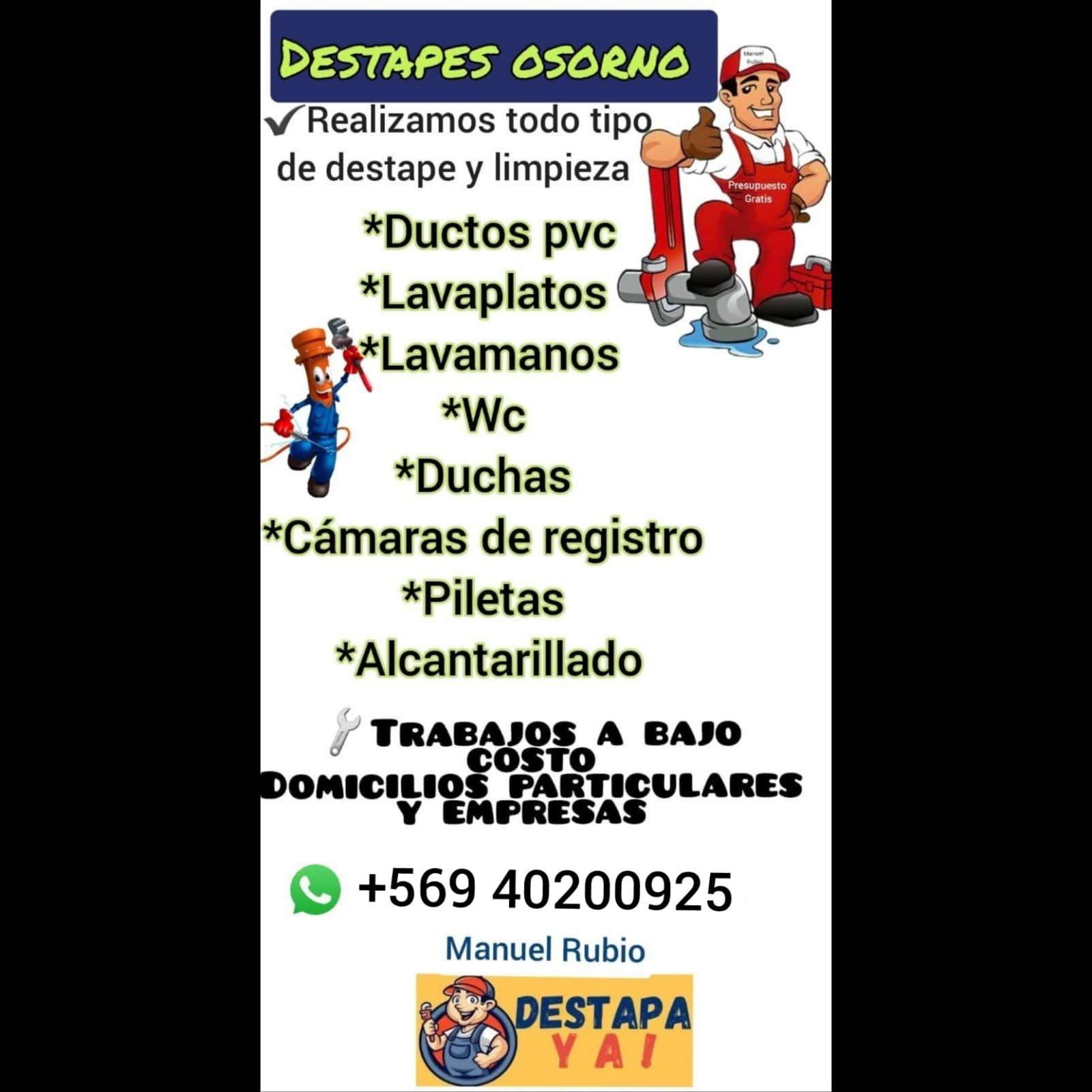 Destape Alcantarillado Osorno