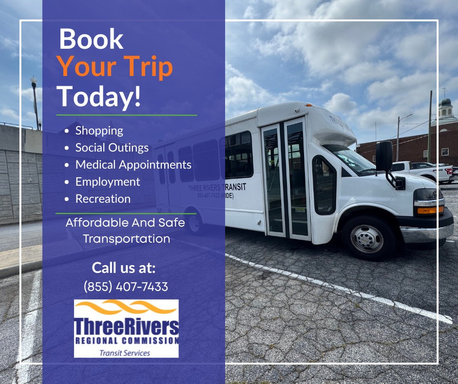 🚐 Need a Ride? We've... - Three Rivers Regional Commission | Facebook