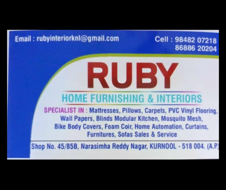 Ruby Home Furnishing & Interiors | Kurnool