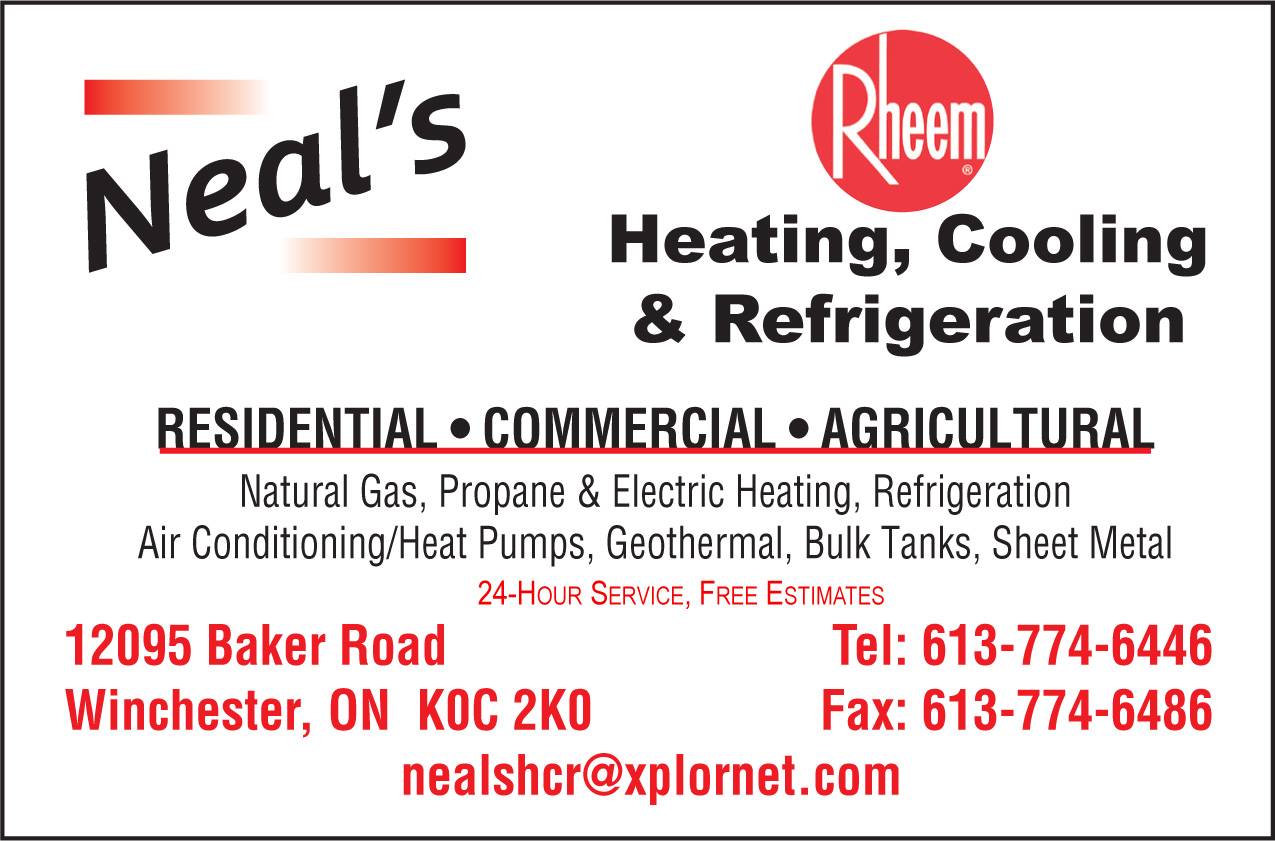 Neal's Heating, Cooling and Refrigeration Ltd. | Winchester ON