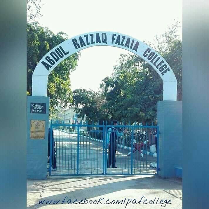 Abdul Razzak fazaia college paf base M M Alam