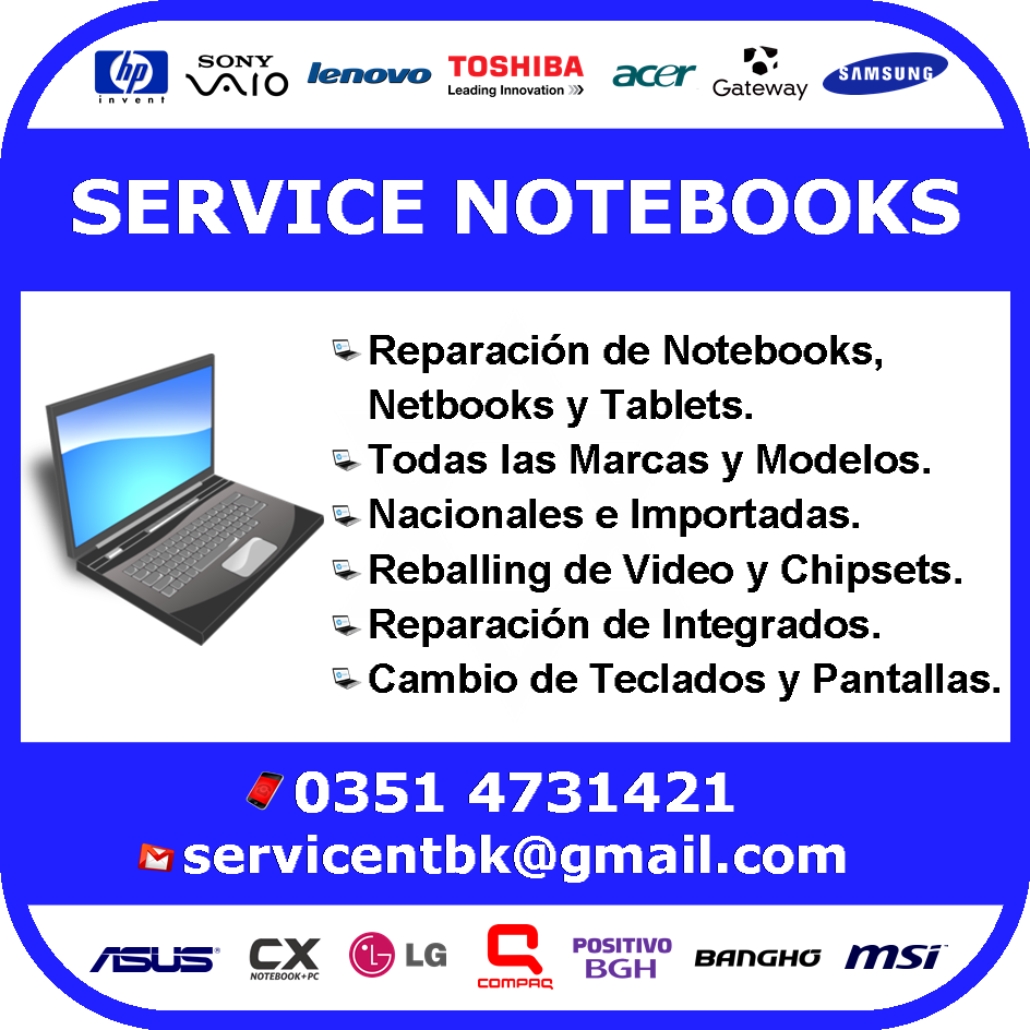 Service Notebooks Y PC | Córdoba