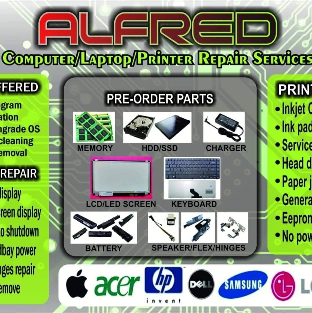 Alfred Computer/Laptop/ Printer Repair Services | Cabuyao