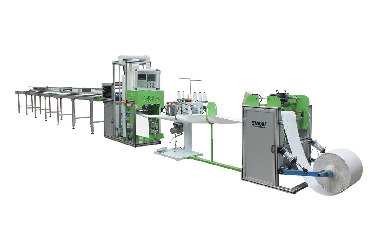 Filter bag autoamtic sewing and hot melt production line finished ...