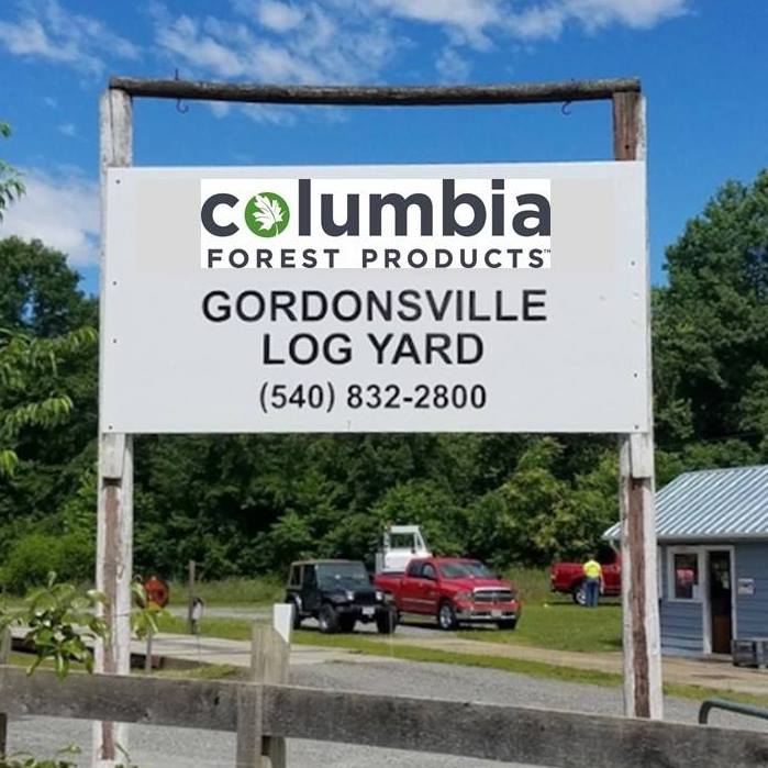 Columbia Forest Products Gordonsville, VA Log Yard Gordonsville VA