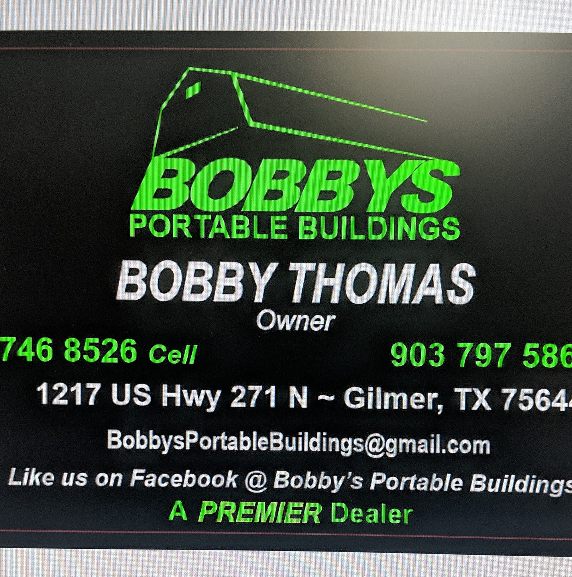 Bobby's Portable Buildings Gilmer TX