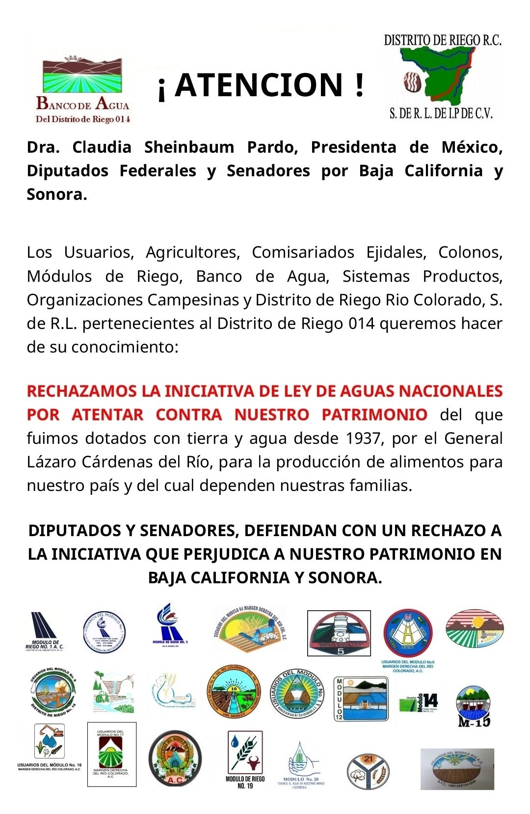 Distrito de Riego Rio Colorado - SDRL | Mexicali