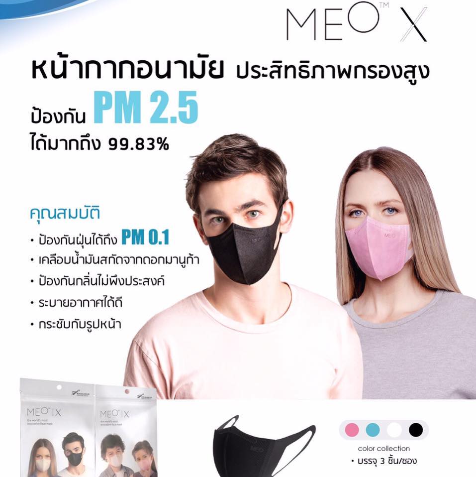 MeO Mask หน้ากากอนามัยป้องกันฝุ่น PM2.5