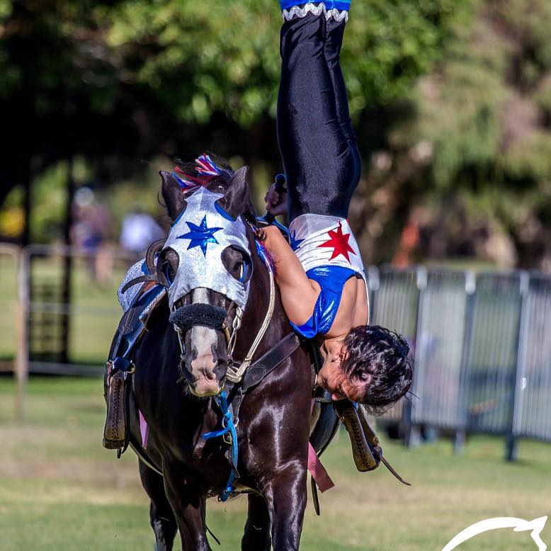 Little Girls Trick Riders
