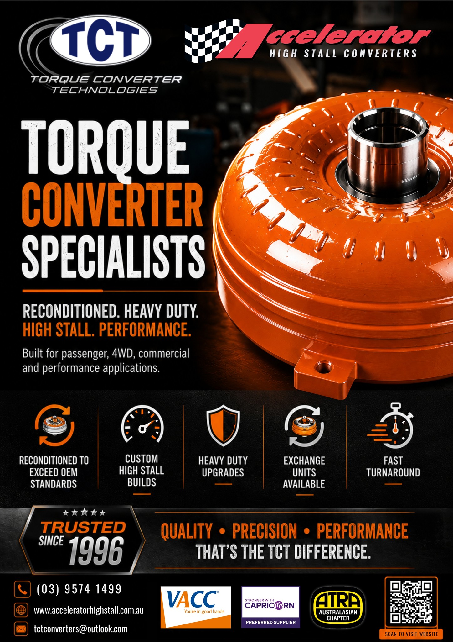 Accelerator High Stall Converters | Springvale VIC