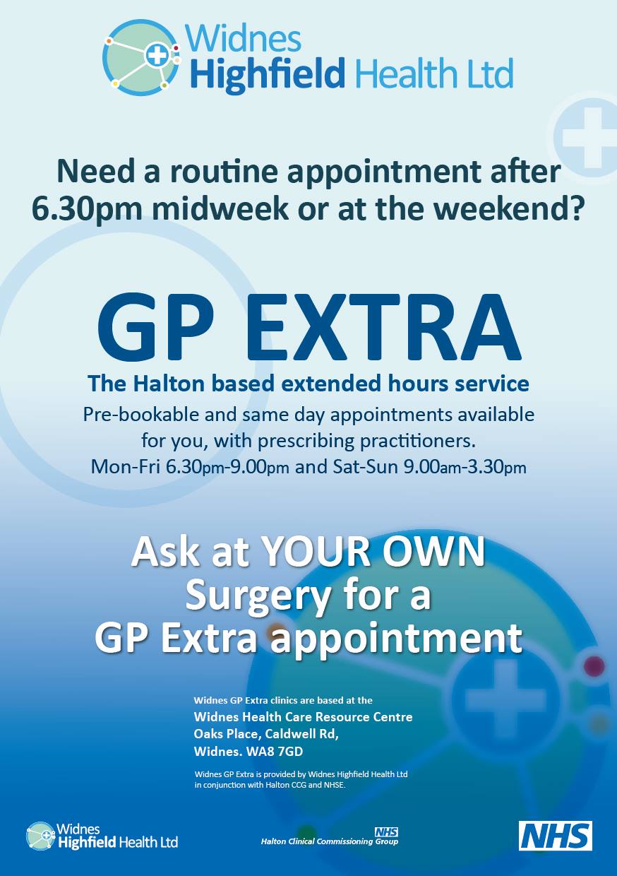 Widnes GP Extra Service | Widnes