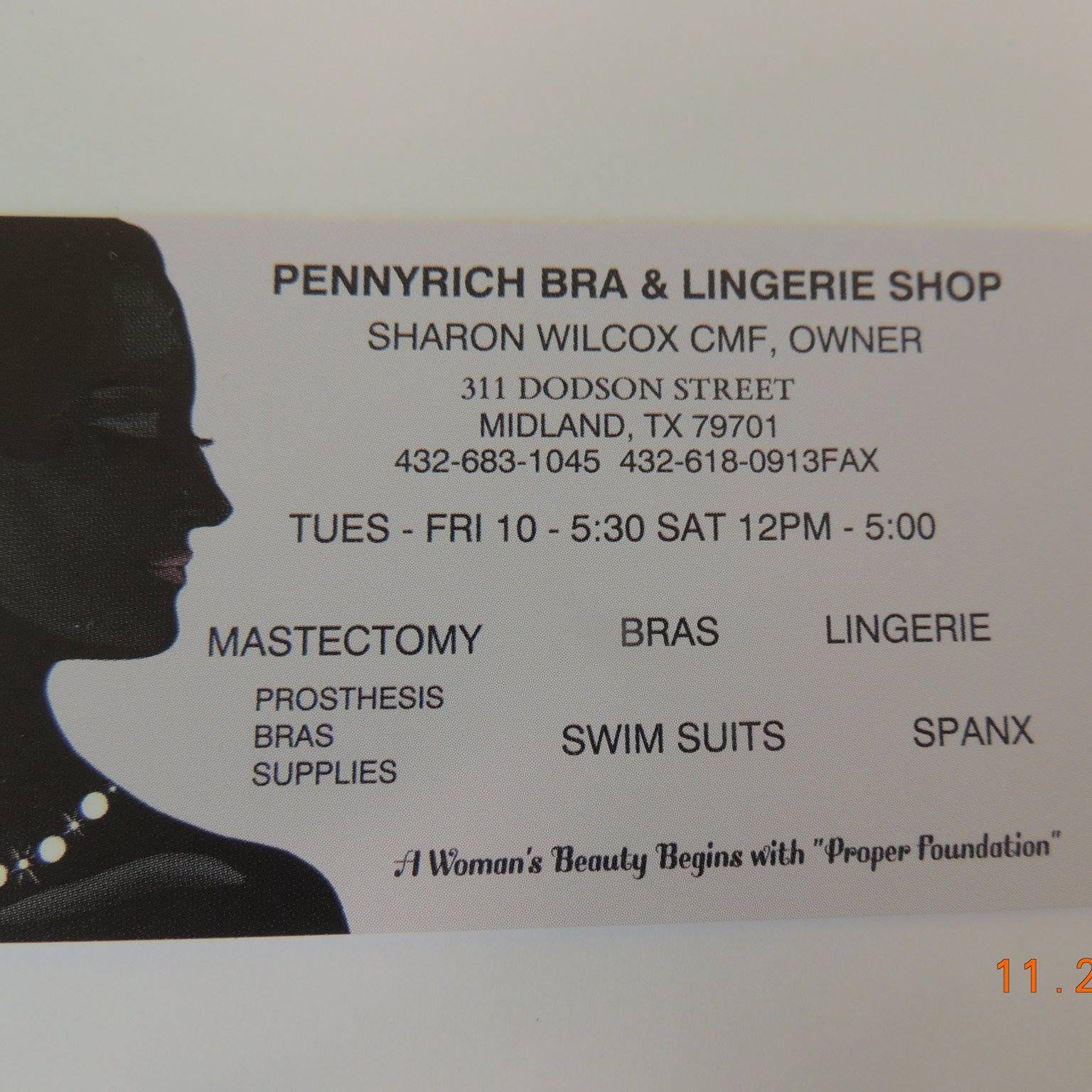 Pennyrich Bra & Lingerie Shop | Midland TX