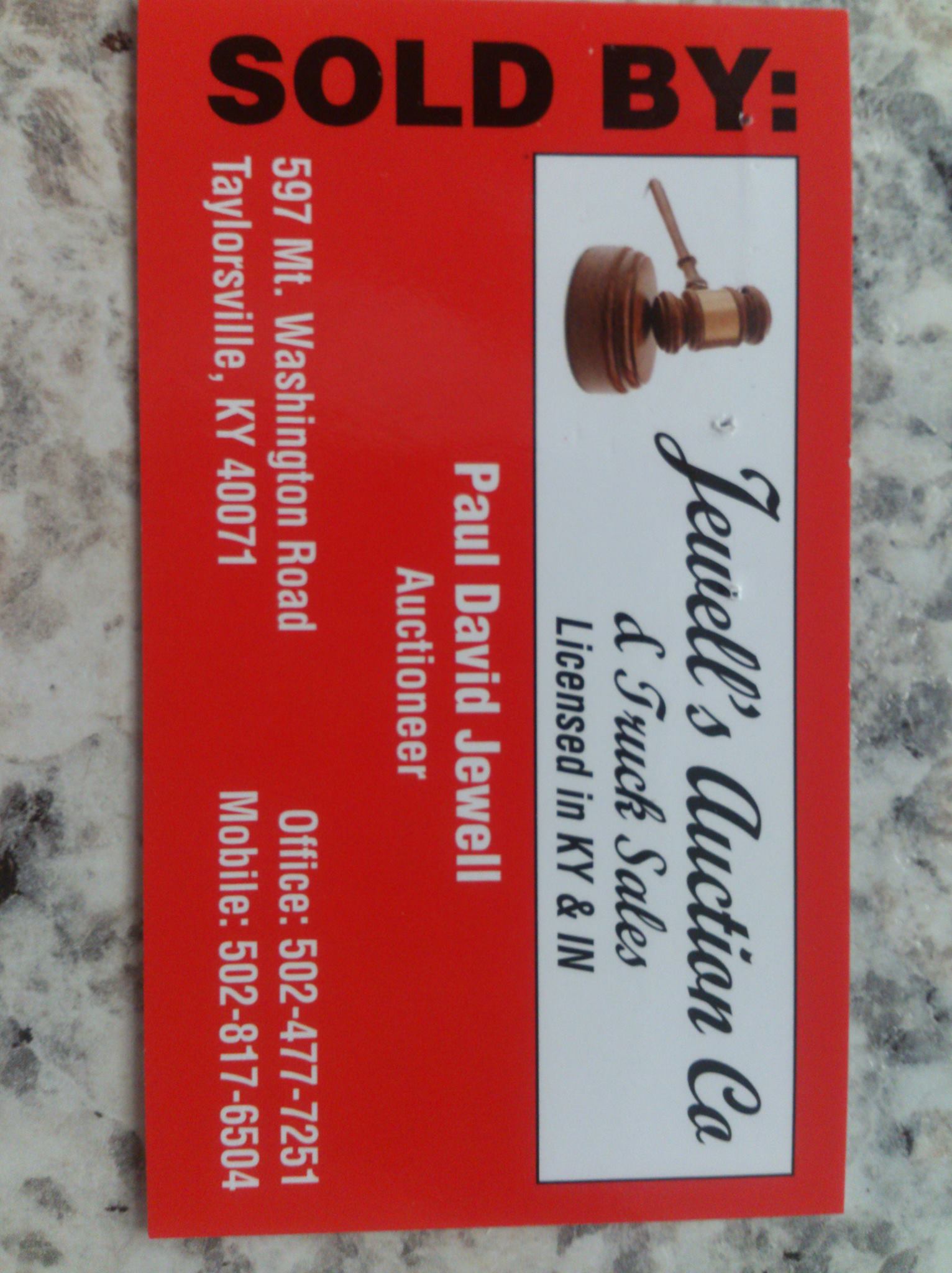 ABSOLUTE AUCTION SATURDAY,... - Jewell’s Auction Company | Facebook
