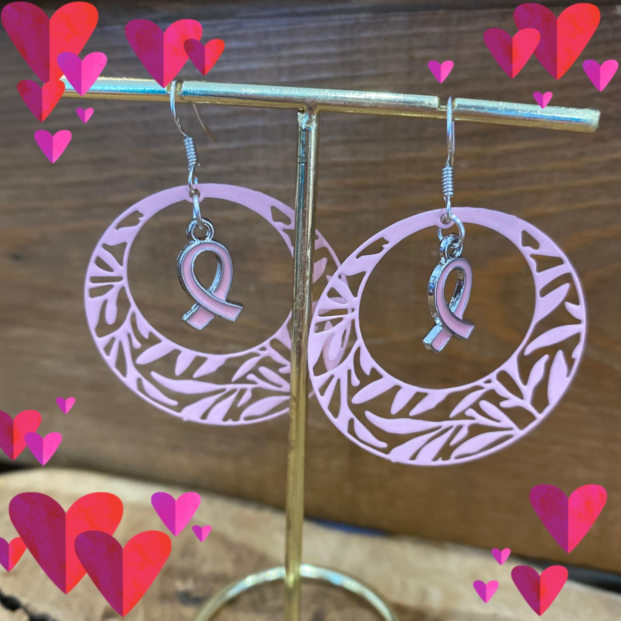 Boucles D'Oreilles Vintage Émaillées En Métal Doré - Pièce Unique Et Authentique - France