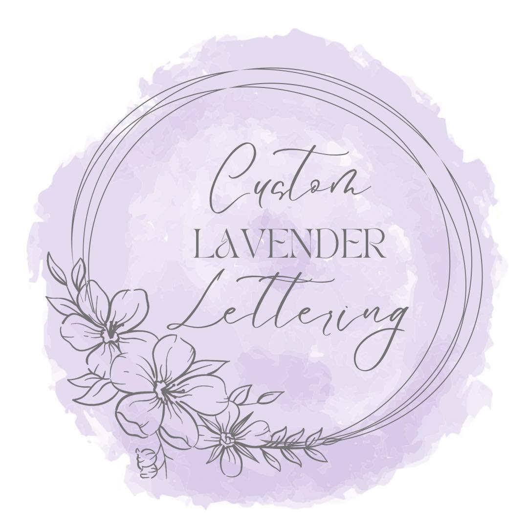 Custom Lavender Lettering