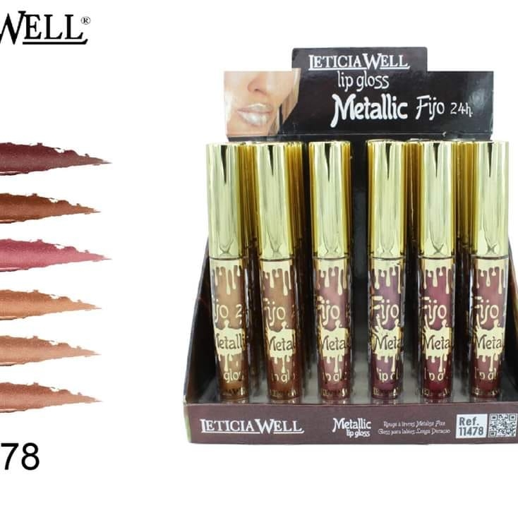 Lip Gloss Leticia Well - Teinte Rose - Brillant à Lèvres Hydratant - Neuf Sous Emballage - Taille Standard