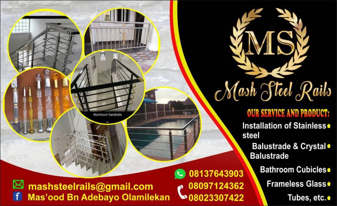 Mash steel rails