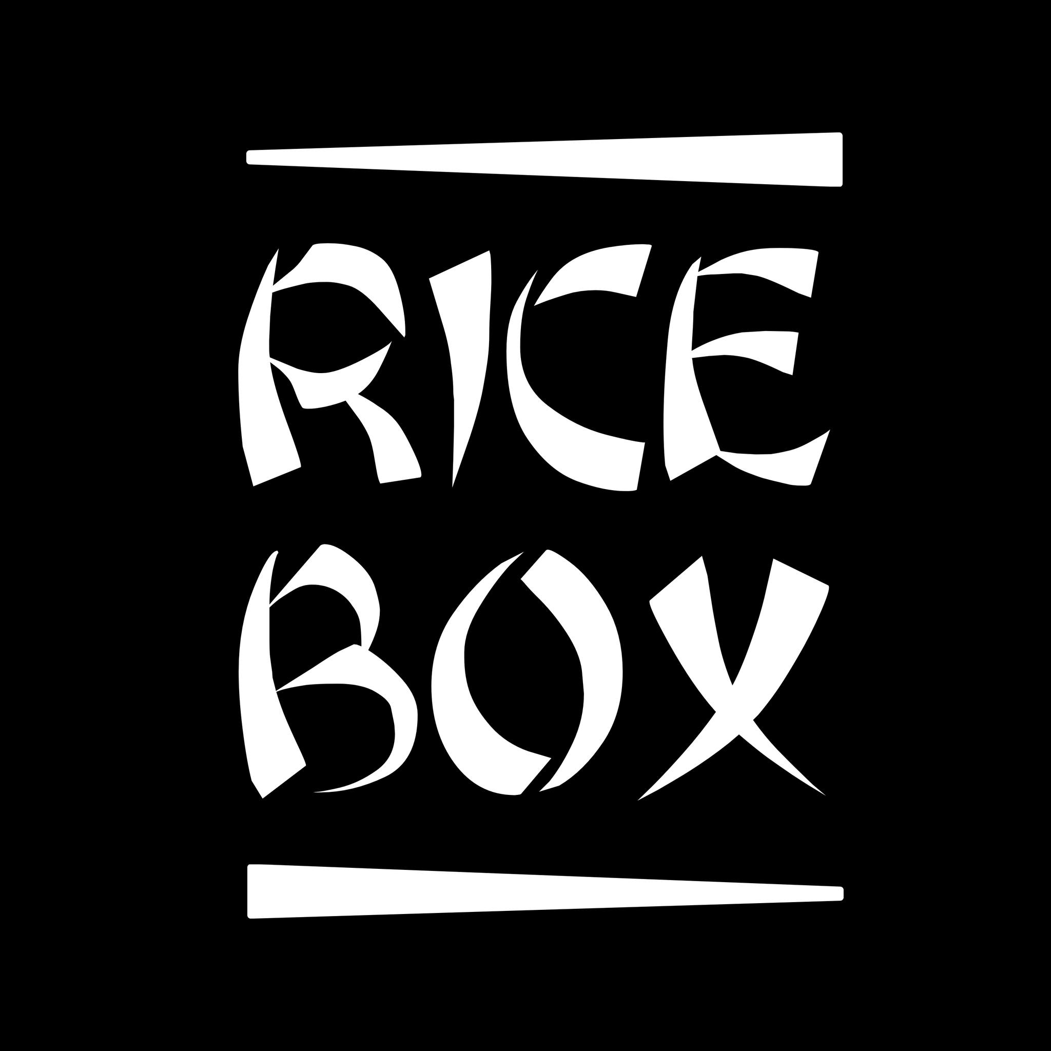 Rice Box Logo Rice Box Logo Sticker (Oval) Rice Box Logo Sticker