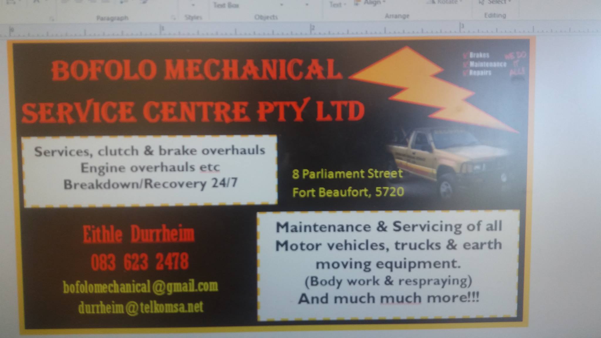 Bofolo Mechanical Service Centre | Fort Beaufort