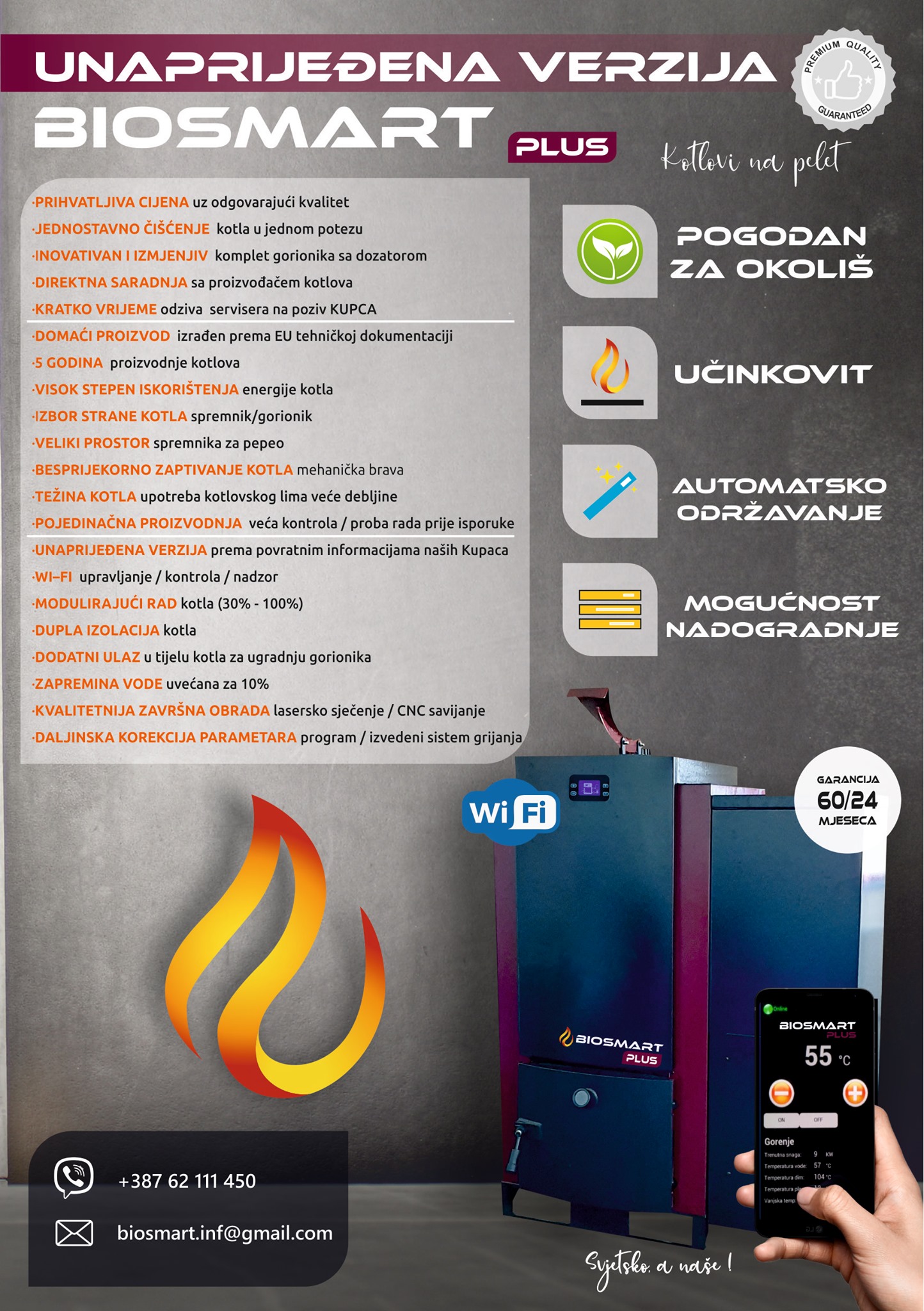 Biosmart PLUS - kotlovi na pelet | Visoko