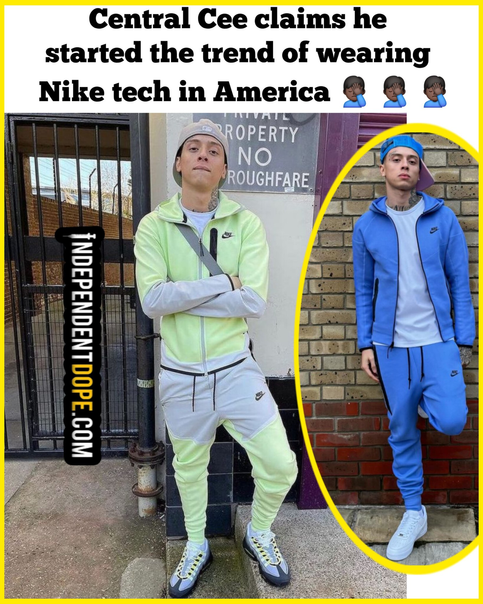 Central Cee claims he started Nike Tech suits 🤯 🤯 🤯