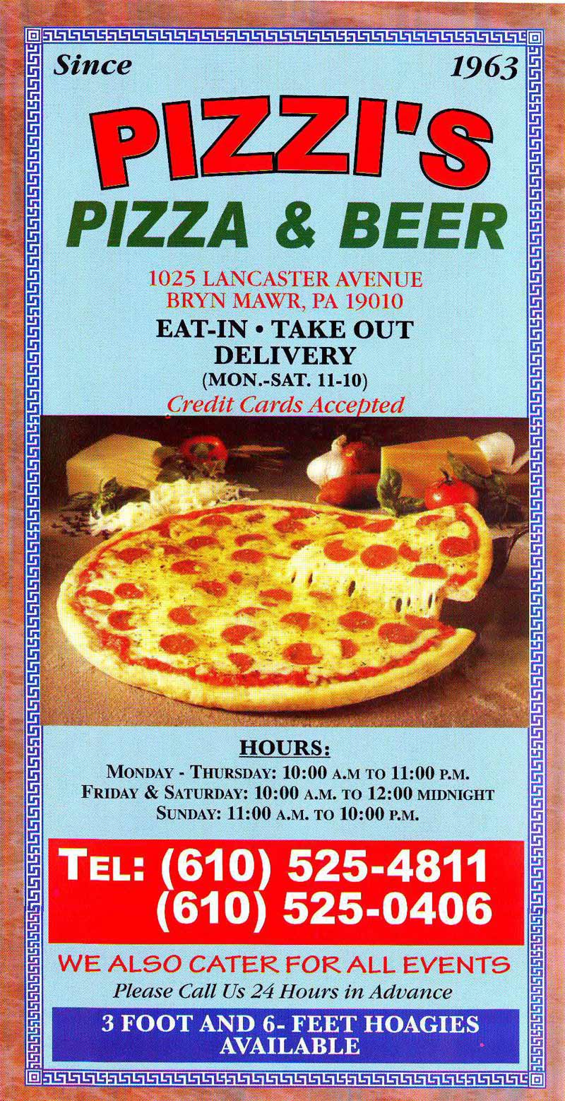 Pizzi's Pizzeria | Bryn Mawr PA