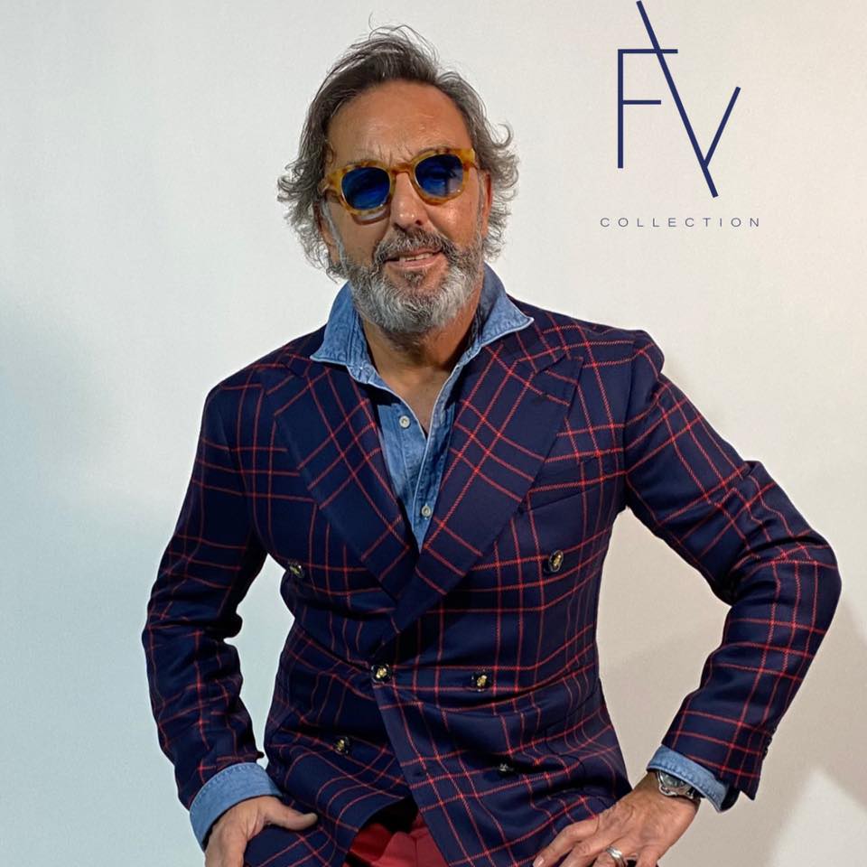 ジレ ナポリ サルトリア ネイビー FELICE VITALE 44 46 メンズ - トップス