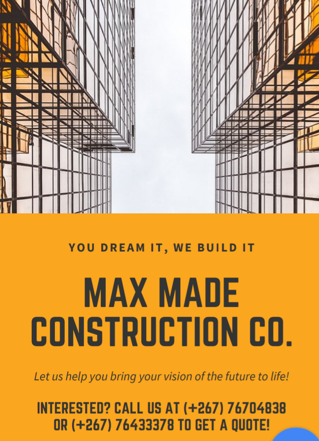 Max-Made Construction Architectural and Building Maintenance | Gaborone