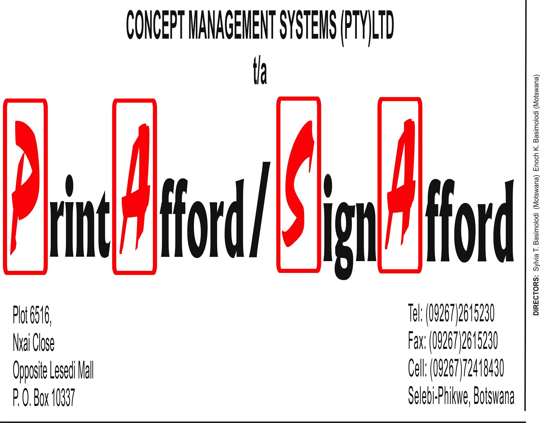 Print Afford/Sign Afford | Selibe-Phikwe
