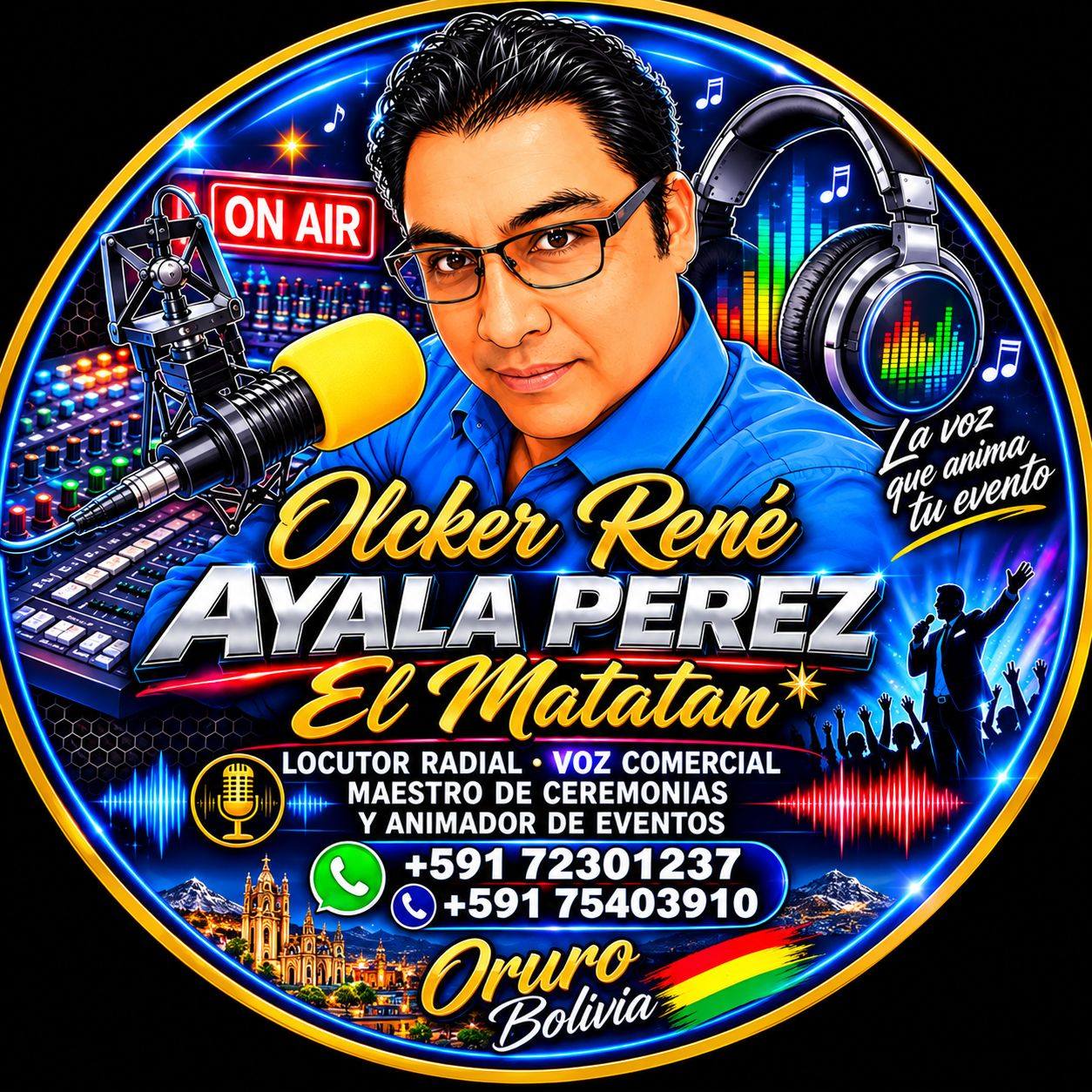 Locutor Radial,Voz Comercial, Maestro De Ceremonias y Animador De ...